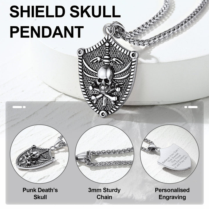 Flash Sale Viking Norse Runes Skull Necklaces for Men and Boys