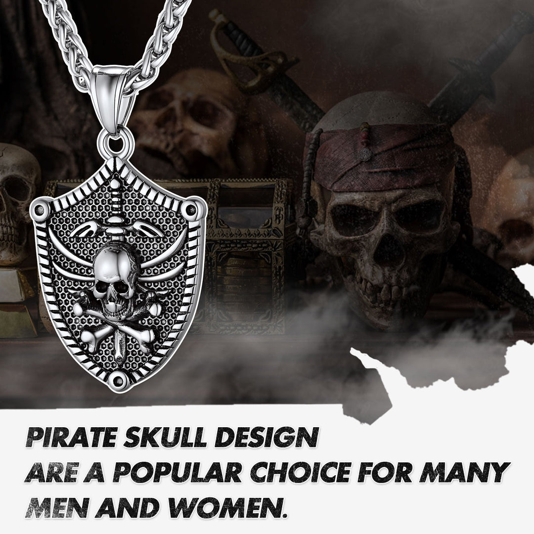 Flash Sale Viking Norse Runes Skull Necklaces for Men and Boys