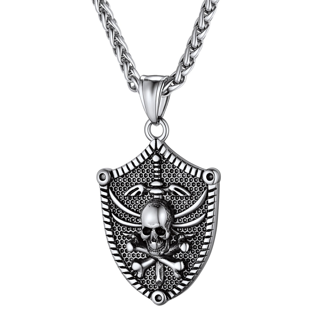 Flash Sale Viking Norse Runes Skull Necklaces for Men and Boys