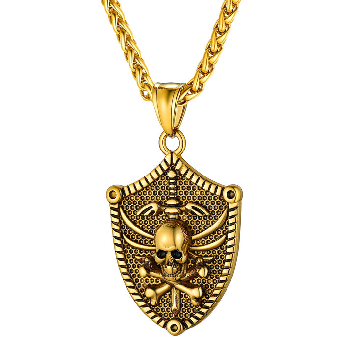 Flash Sale Viking Norse Runes Skull Necklaces for Men and Boys