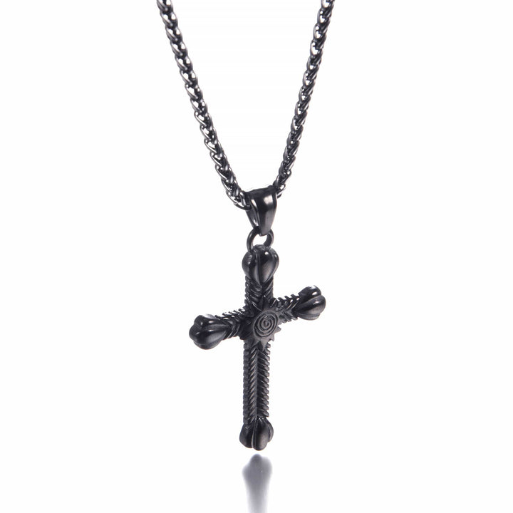 Stainless Steel Cross Crucifix Necklace for Men
