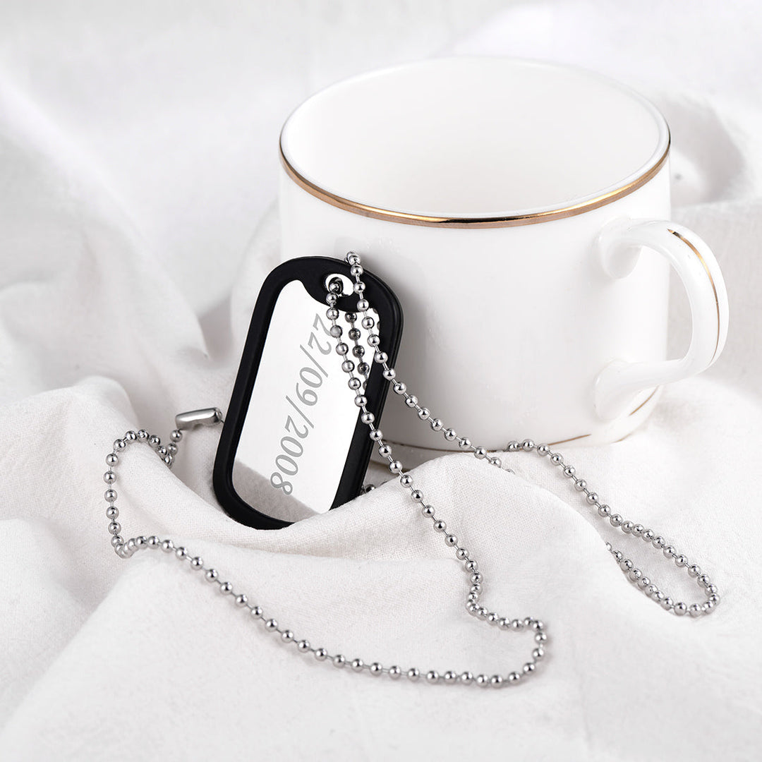 Personalized Military Army Photo Dog Tag Necklace with Picture For Men