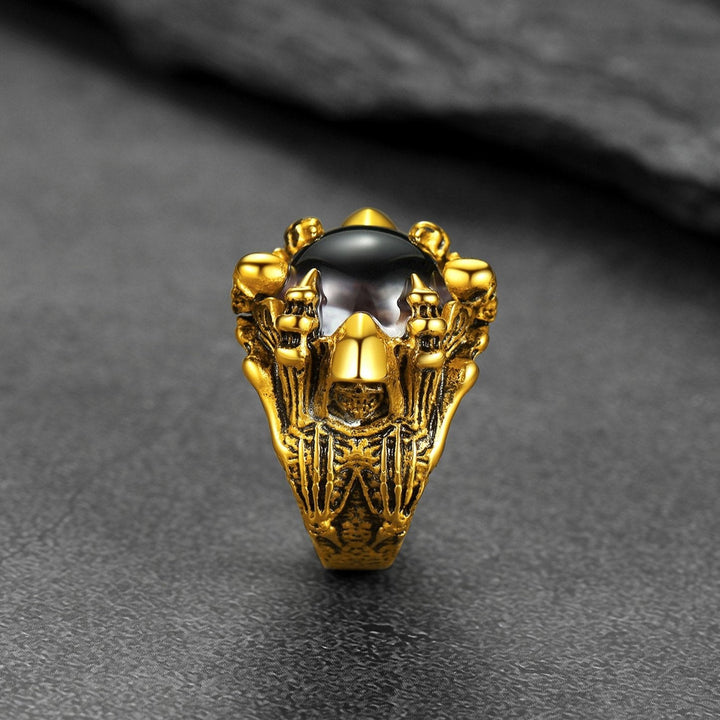 Customized Gothic Photo Dragon Claw Ring with Picture For Men