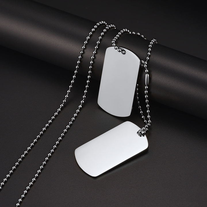 Custom Military Double Dog Tag Necklace Gift for Men