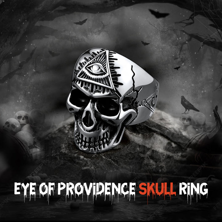 Eye of Providence Skull Ring For Men