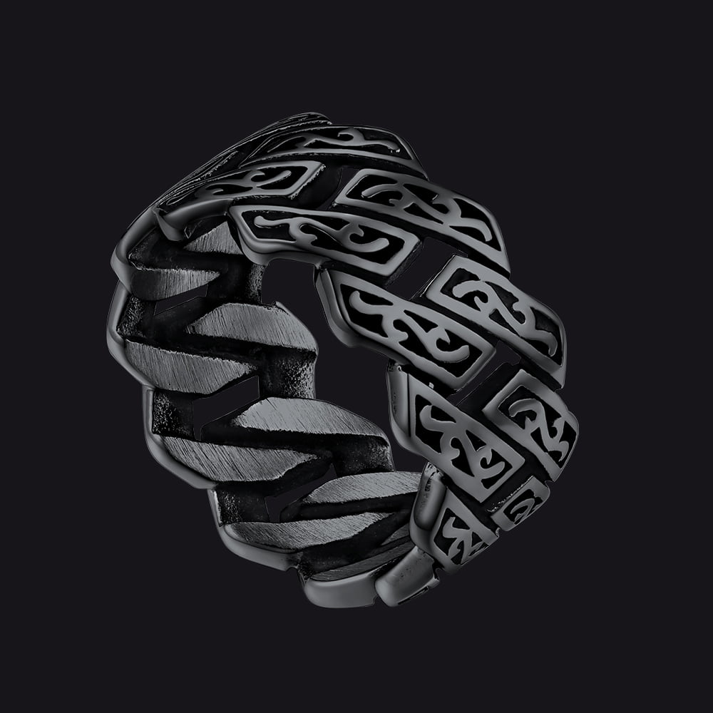 Retro Celtic Chain Stainless Steel Ring For Men