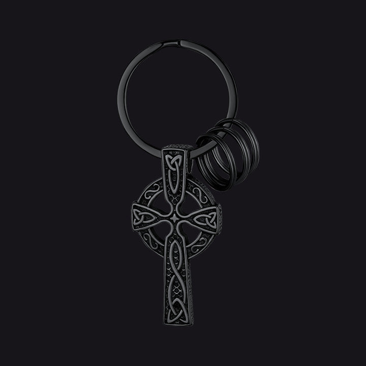 Viking Celtic Cross Keychain Amulet for Men