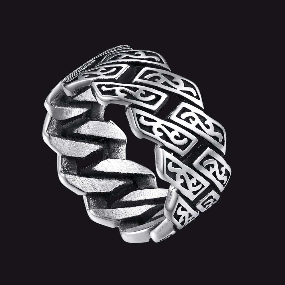 Retro Celtic Chain Stainless Steel Ring For Men