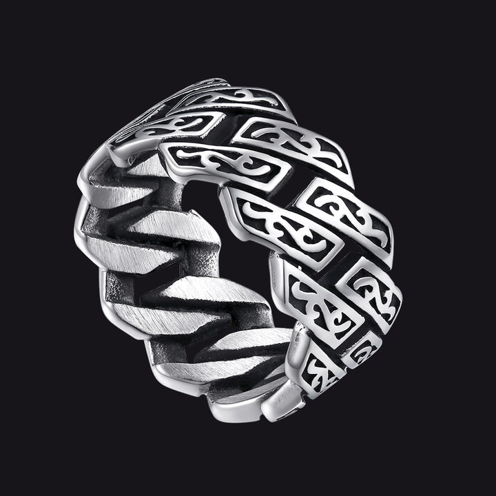 Retro Celtic Chain Stainless Steel Ring For Men