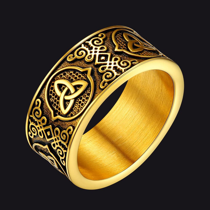Vintage Celtic Knot Band Ring For Men