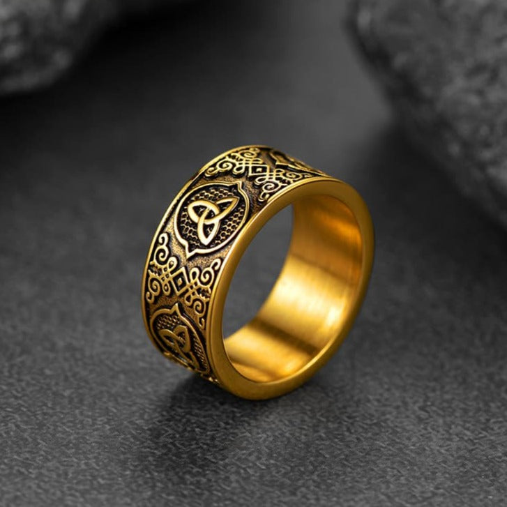 Vintage Celtic Knot Band Ring For Men