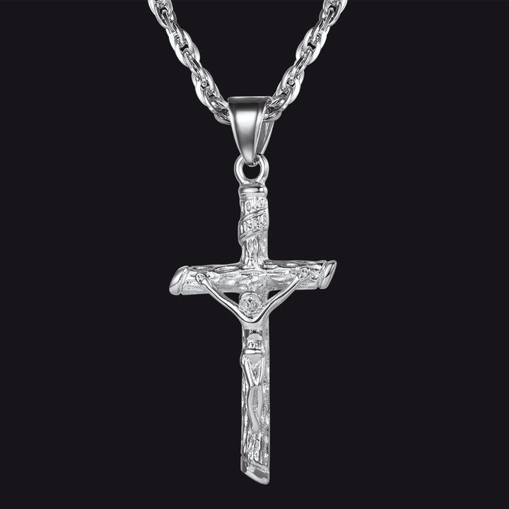 Jesus Cross Crucifix Necklace For Men