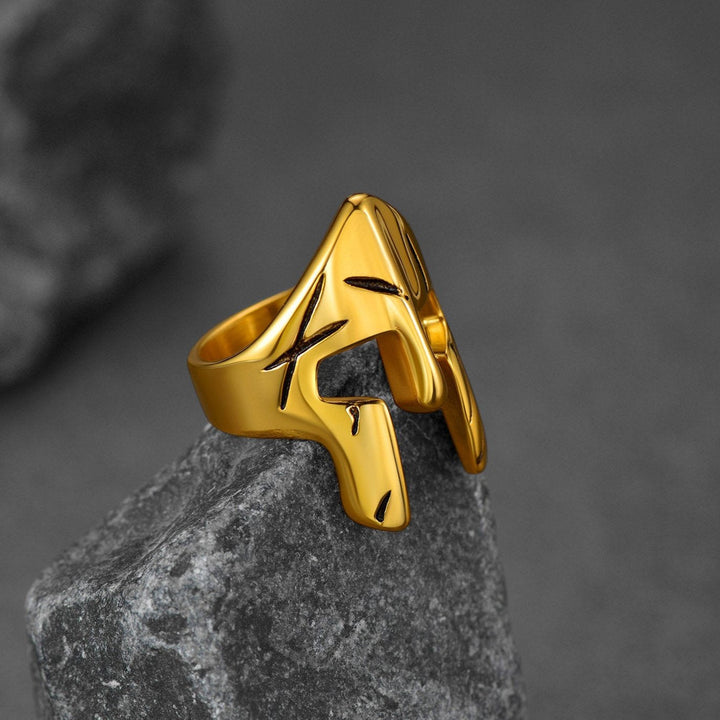 Spartan Warrior Mask Helmet Ring For Men