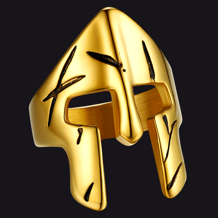 Spartan Warrior Mask Helmet Ring For Men