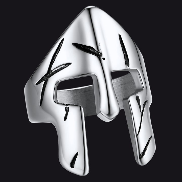 Spartan Warrior Mask Helmet Ring For Men