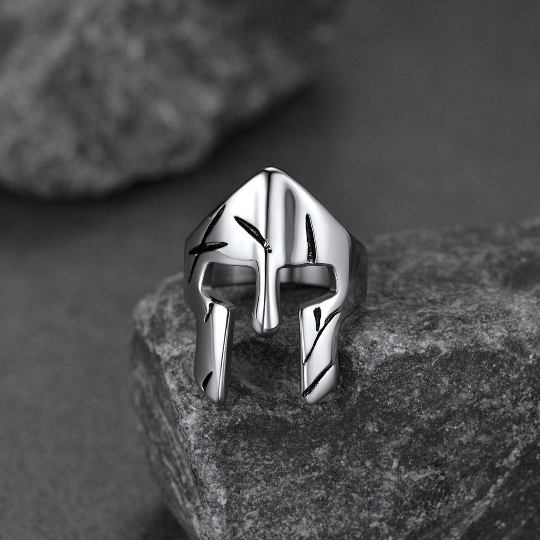 Spartan Warrior Mask Helmet Ring For Men