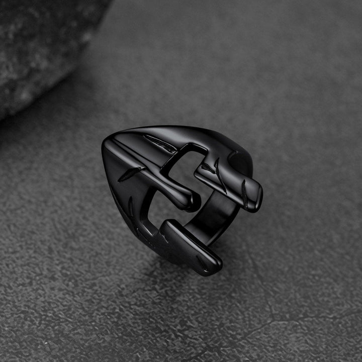 Spartan Warrior Mask Helmet Ring For Men
