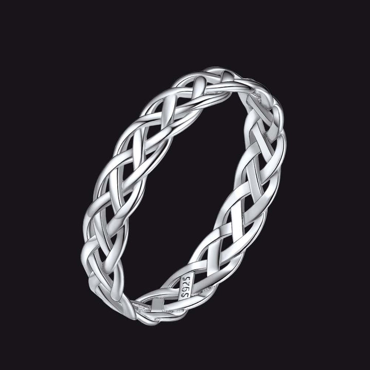 Sterling Silver Celtic Knot Wedding Band Ring for Women