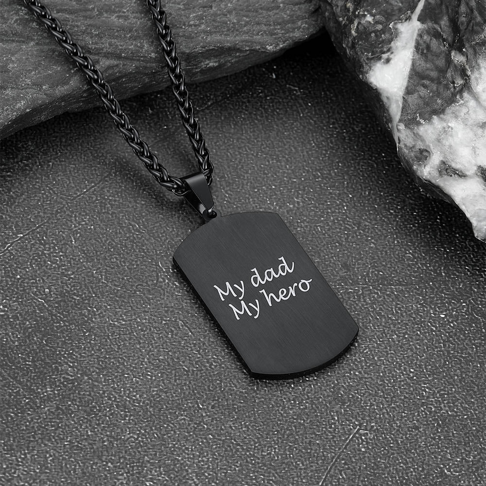 Custom Photo Dog Tag Necklace with Picture Memorial Gift