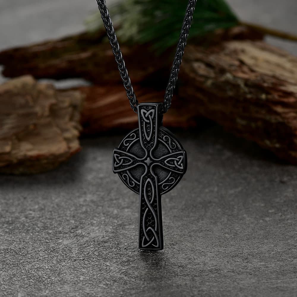 Personalized Celtic Cross Pendant Necklace with Picture