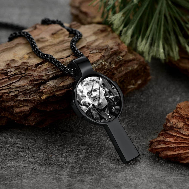 Personalized Celtic Cross Pendant Necklace with Picture