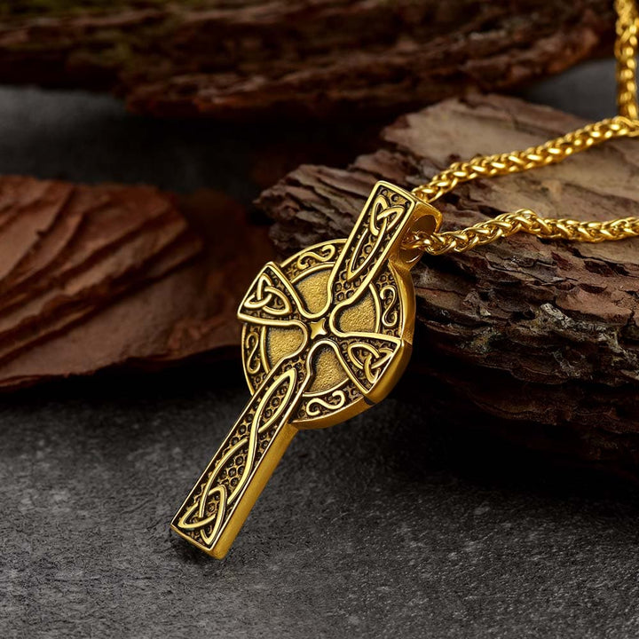 Personalized Celtic Cross Pendant Necklace with Picture