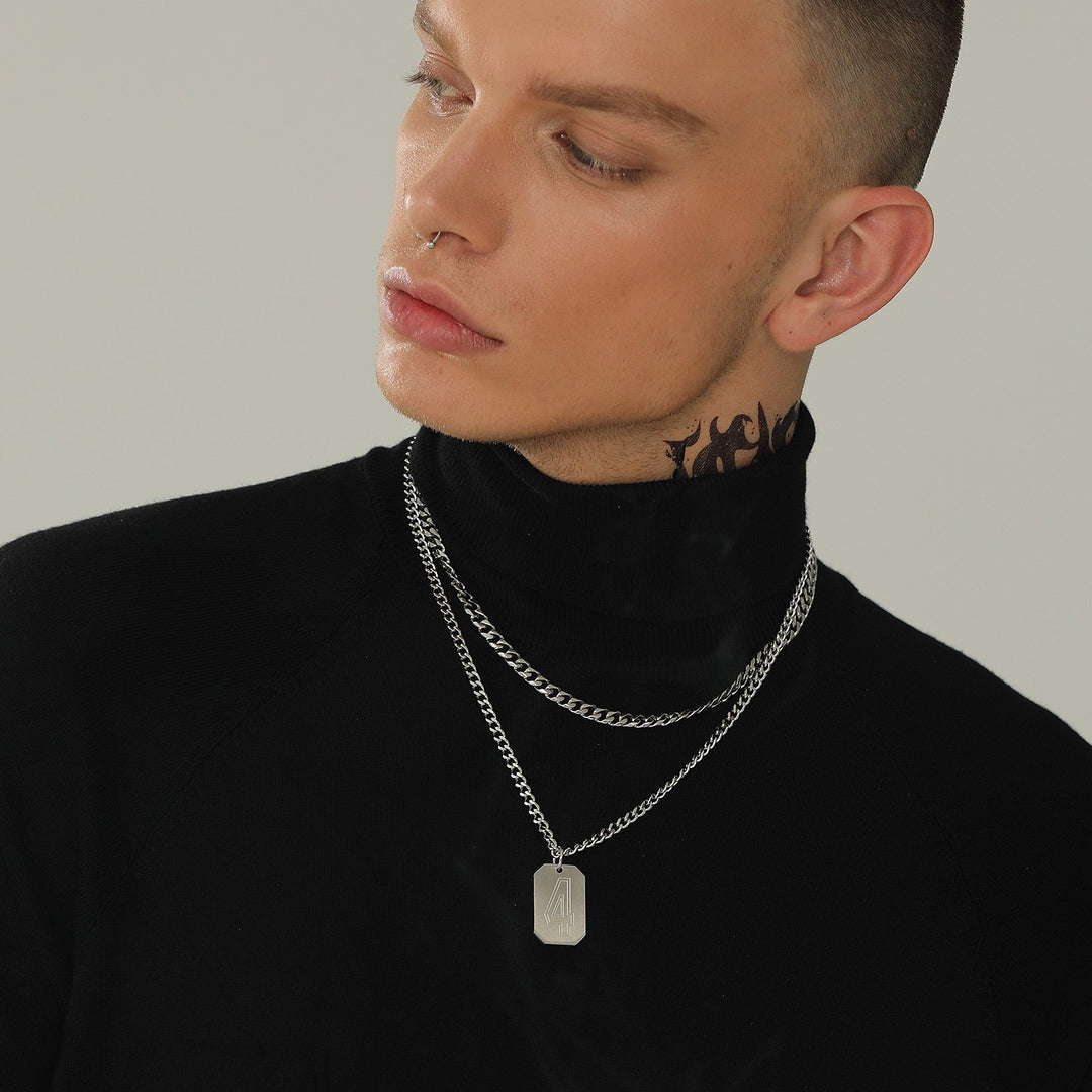 Custom Baseball Jersey Number Dog Tag Necklace for Men Team Swag Sport Boys