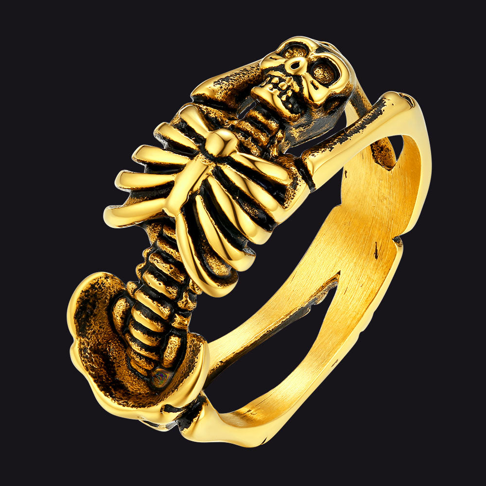 Gothic Cool Skull Rings Halloween Jewelry for Men