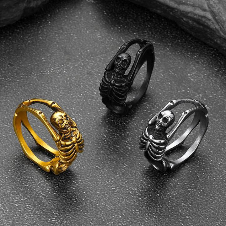 Gothic Cool Skull Rings Halloween Jewelry for Men