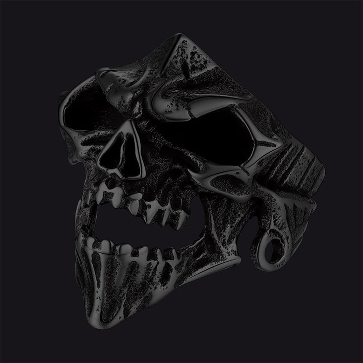 Gothic Skull Biker Rings for Men in Stainless Steel