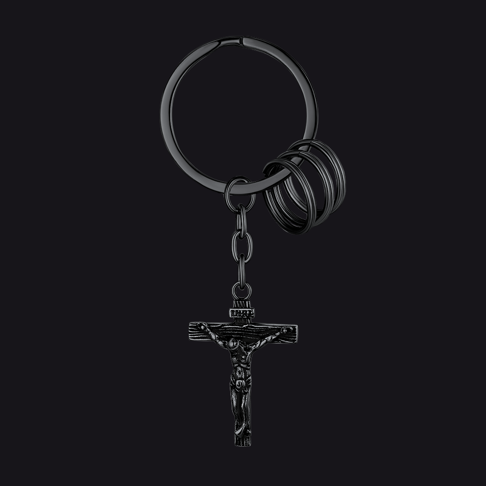 Christian Jesus Cross Crucifix Keychain for Men Women