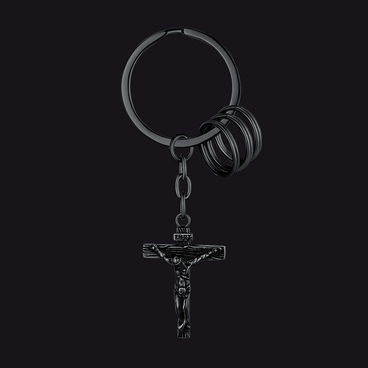 Christian Jesus Cross Crucifix Keychain for Men Women