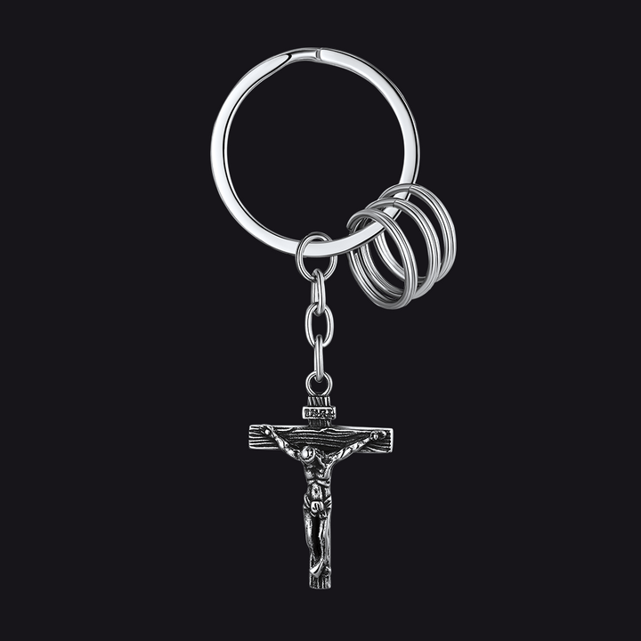 Christian Jesus Cross Crucifix Keychain for Men Women