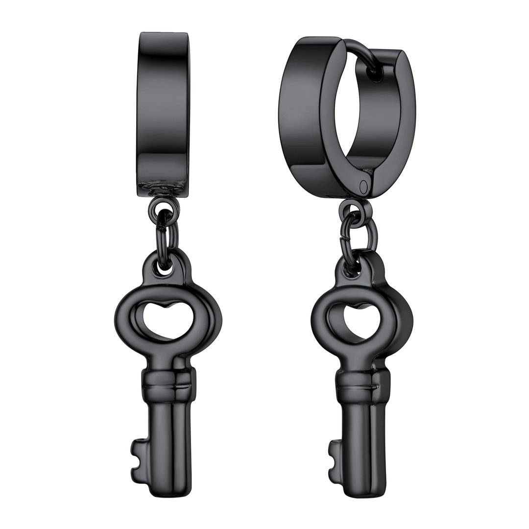 Flash Sale Key Dangle Hoop Earrings For Men