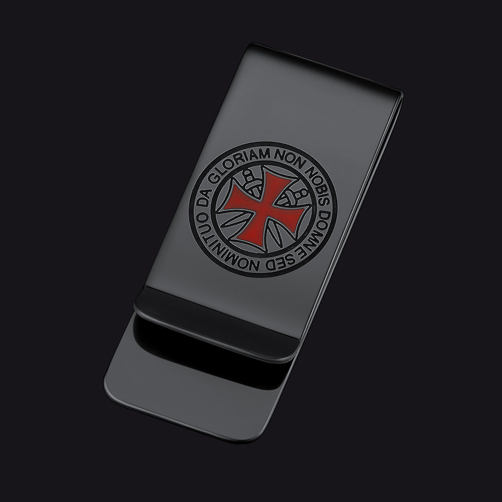 Knights Templar Cross Money Clip Credit Card Holder