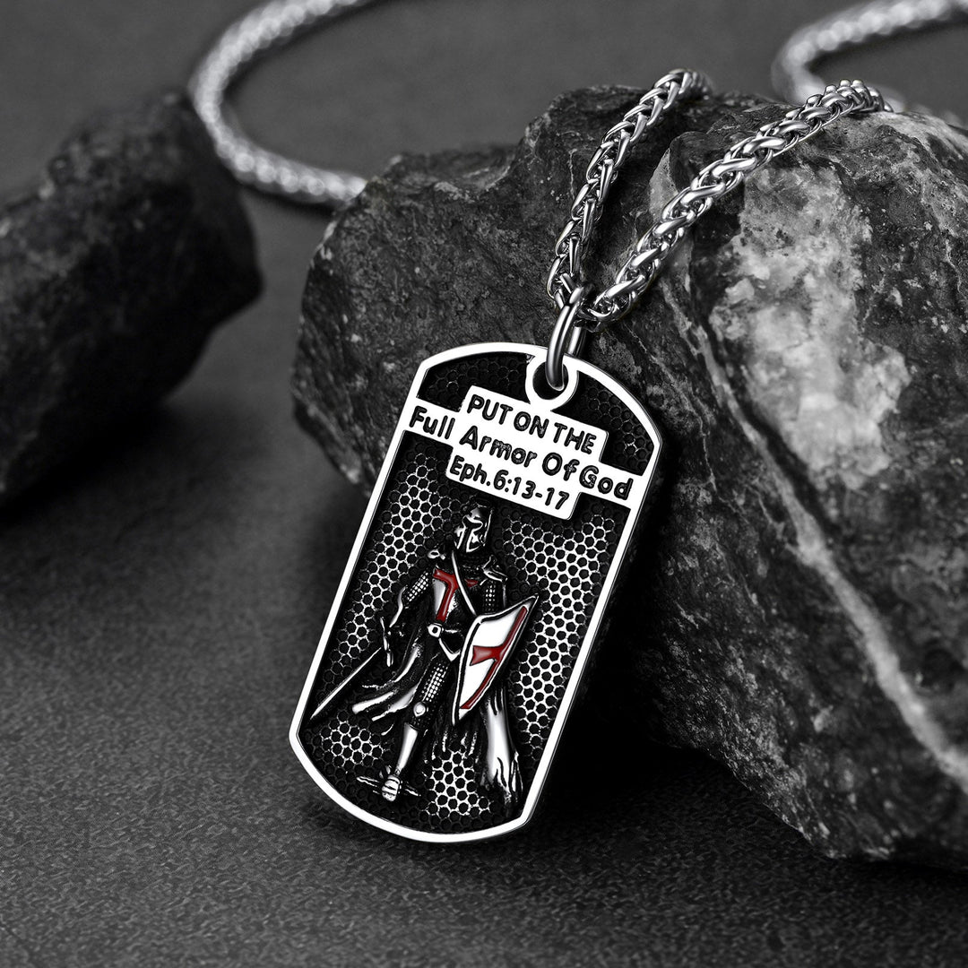Knights Templar Dog Tag Necklace