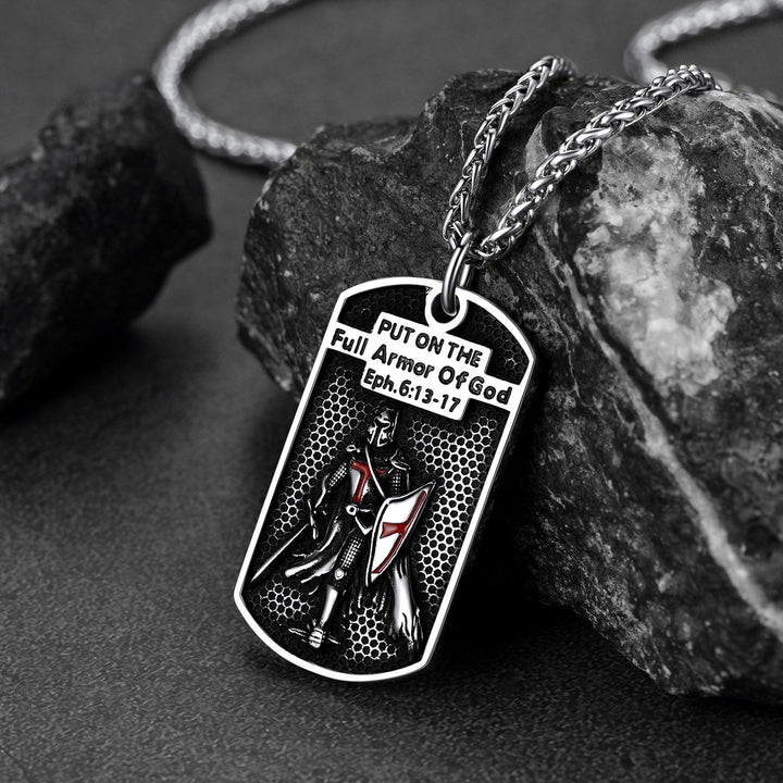Knights Templar Dog Tag Necklace