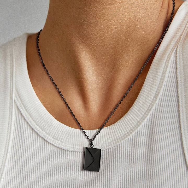 Personalized Envelope Picture Locket Necklace Gifts for Women Girl