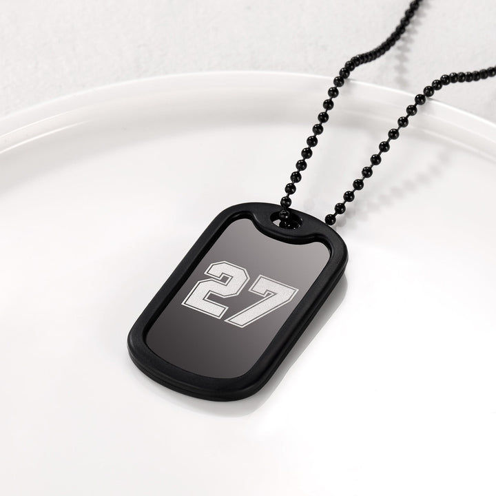 Customized Sport Number Dog Tag Necklace For Men
