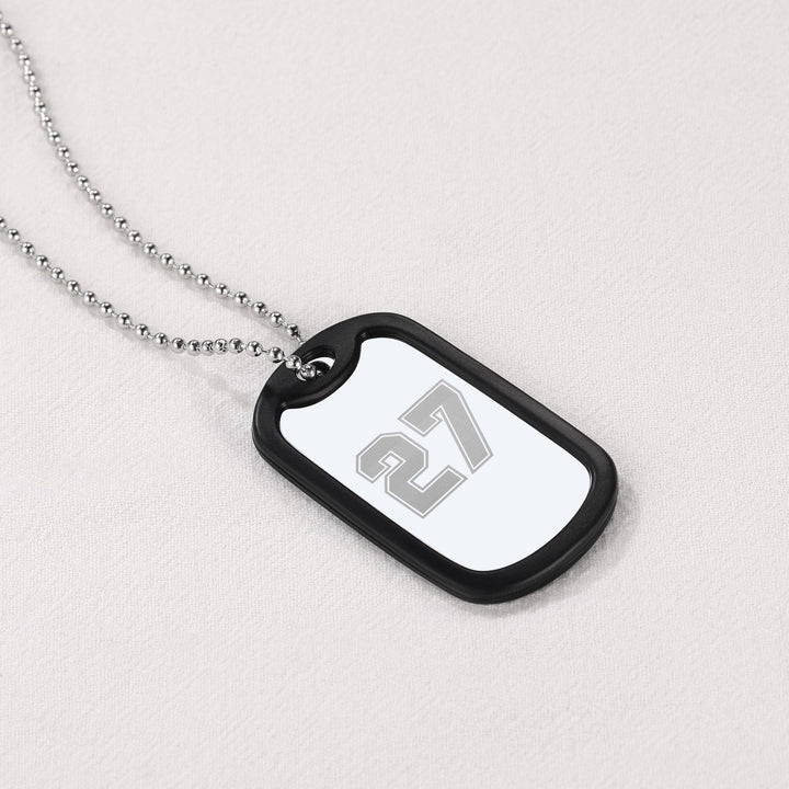 Customized Sport Number Dog Tag Necklace For Men