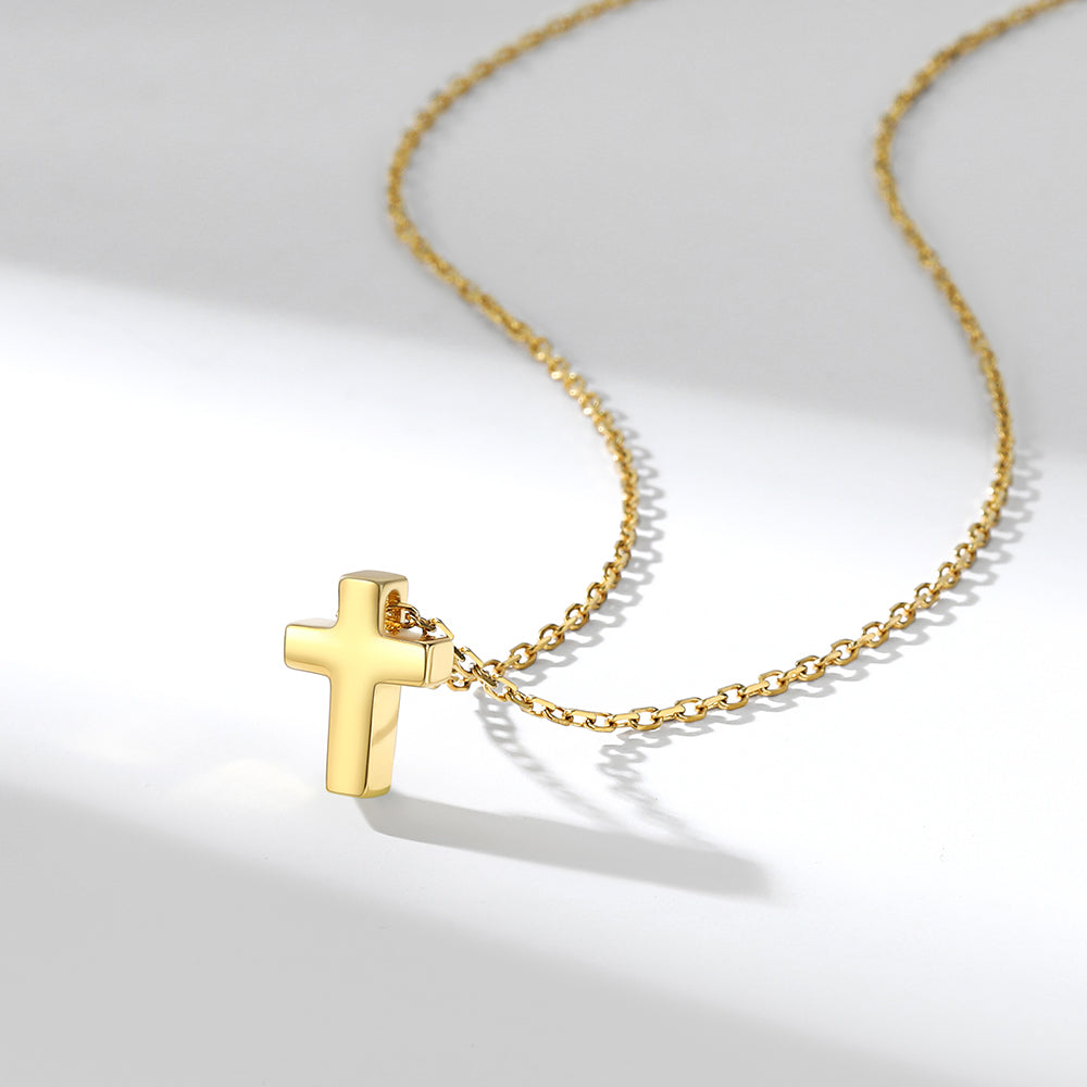 Minimalist Cross Pendant Necklace for Women Friend Christian