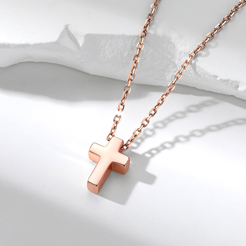 Minimalist Cross Pendant Necklace for Women Friend Christian
