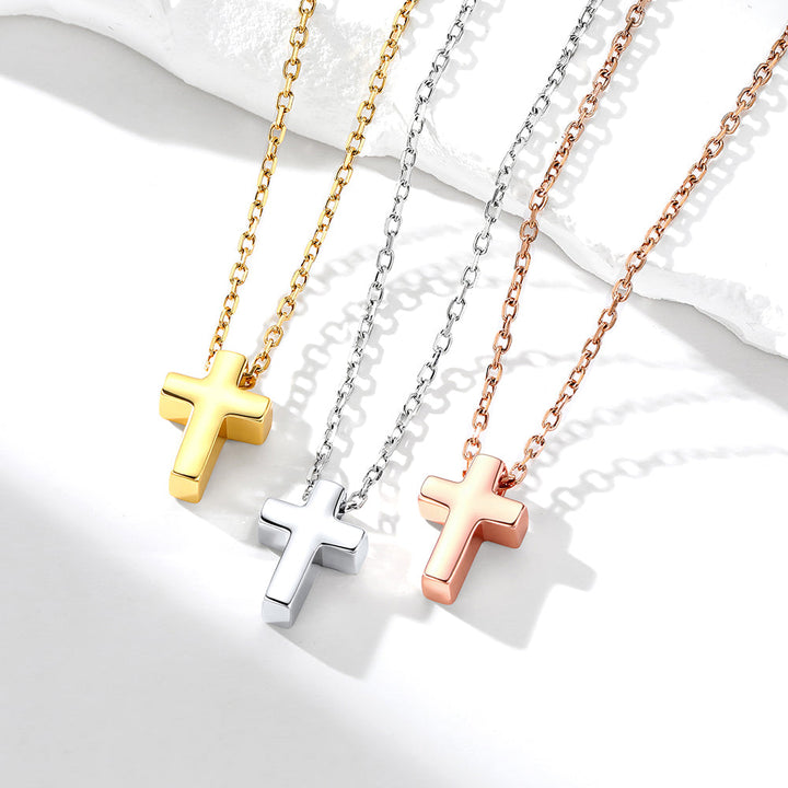Minimalist Cross Pendant Necklace for Women Friend Christian