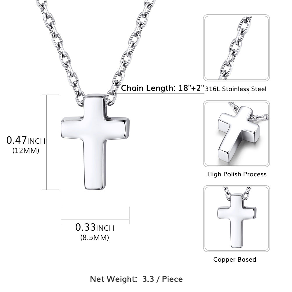 Minimalist Cross Pendant Necklace for Women Friend Christian