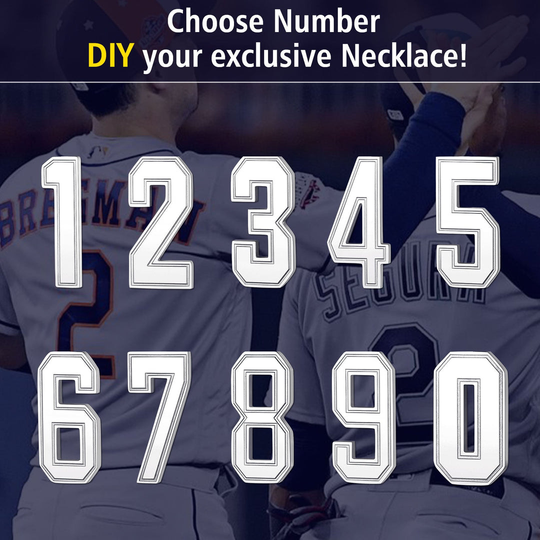 Personalized Sports Jersey Number Chain Necklace for Men Sport Fans