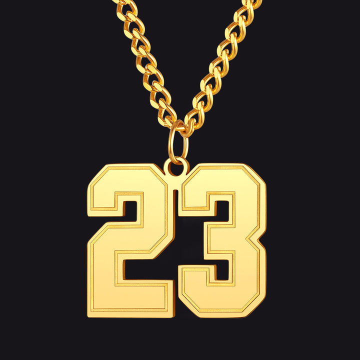 Personalized Sports Jersey Number Chain Necklace for Men Sport Fans