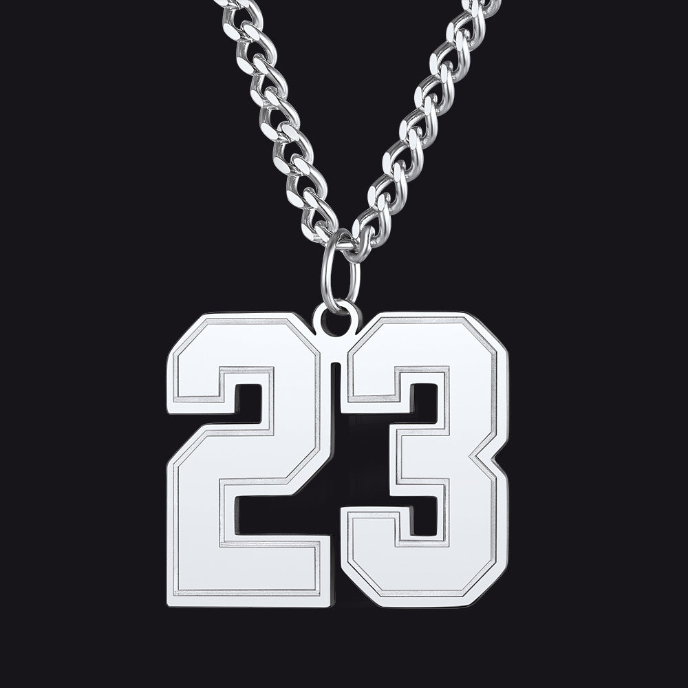 Personalized Sports Jersey Number Chain Necklace for Men Sport Fans