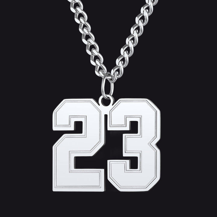 Personalized Sports Jersey Number Chain Necklace for Men Sport Fans