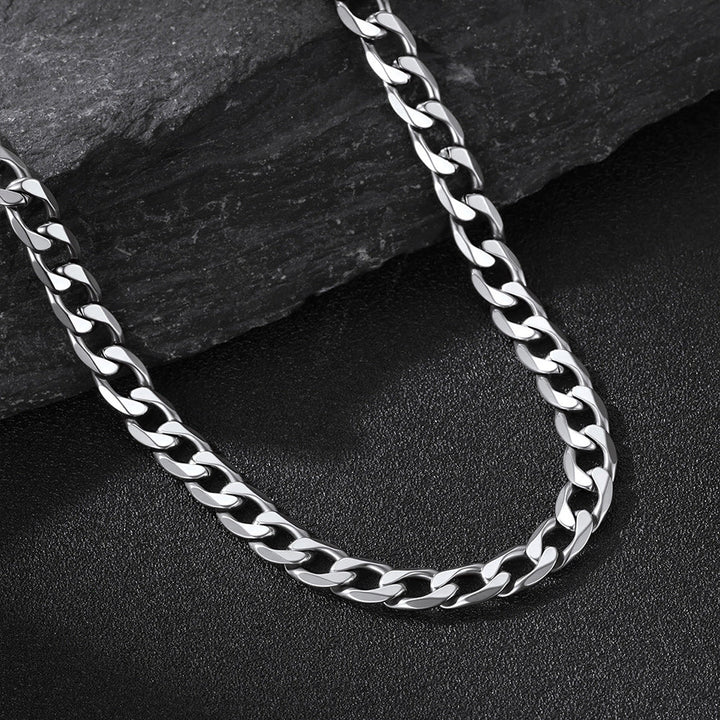 Cuban Chain & CZ Custom Picture Necklace Set for Men