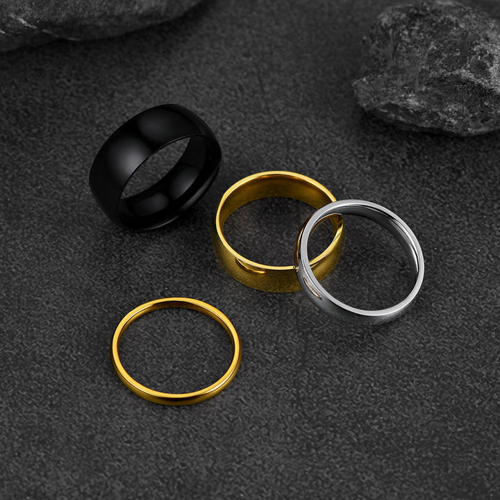 6mm Minimalist Plain Band Ring for Men Women